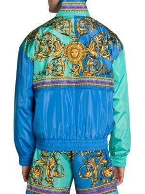 商品Versace|Garland Mockneck Polyester Jacket,价格¥1574,第4张图片详细描述