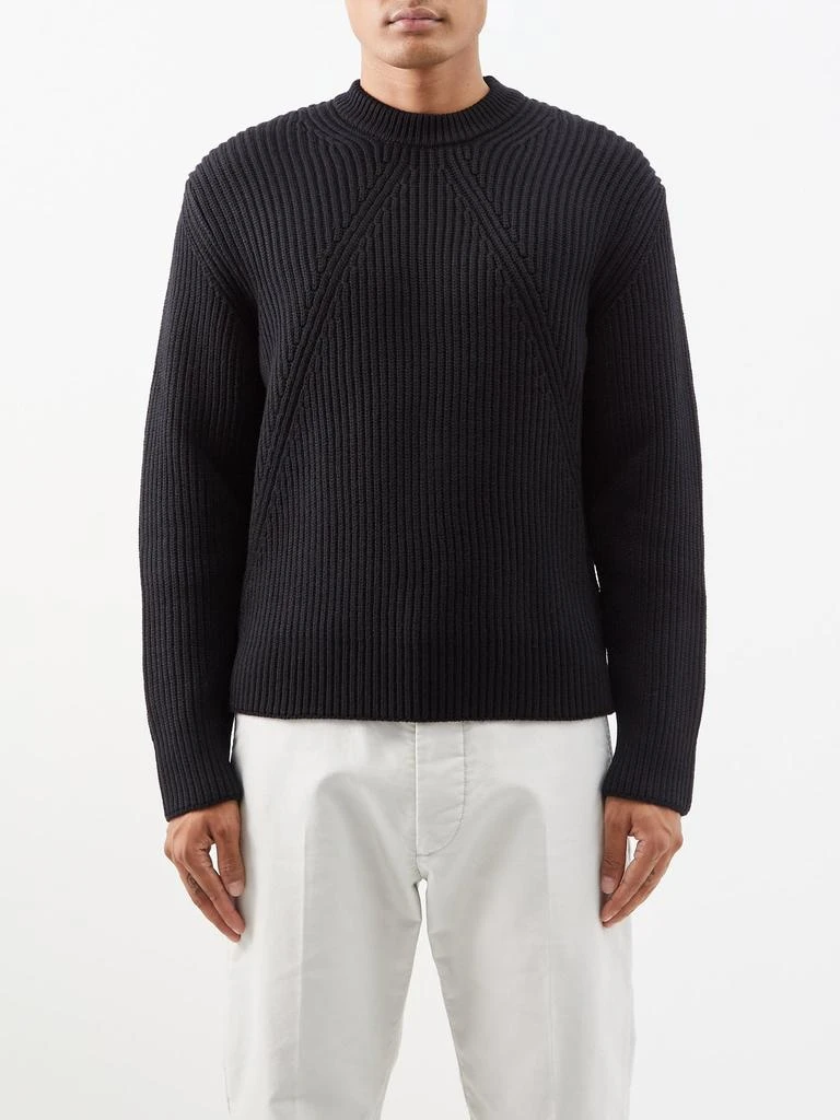 商品Zegna|Crew-neck ribbed wool sweater,价格¥4439,第1张图片