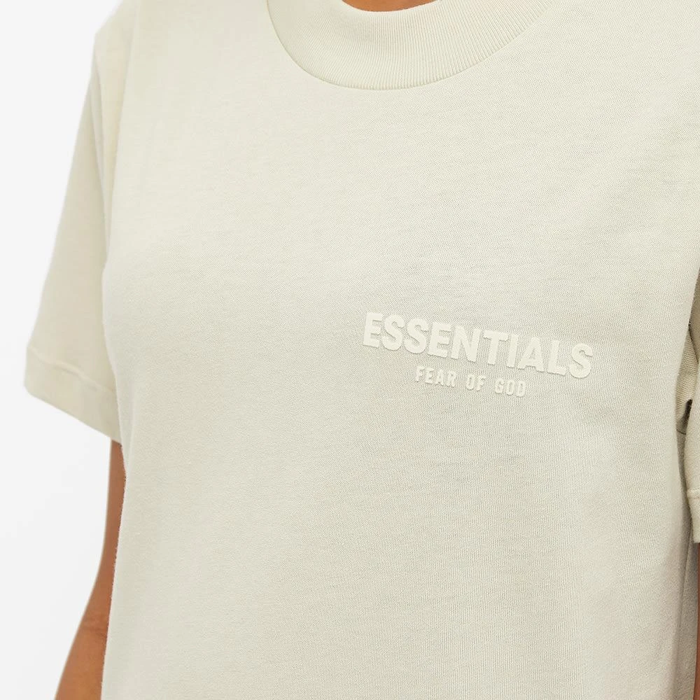 商品Essentials|Fear of God ESSENTIALS Women's Logo Tee - Wheat,价格¥362,第5张图片详细描述