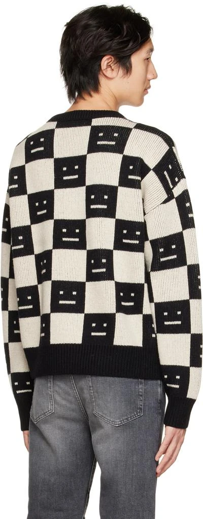 商品Acne Studios|Black & Off-White Check Sweater,价格¥2375,第3张图片详细描述