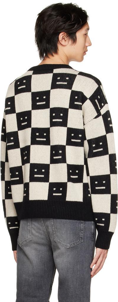 商品Acne Studios|Black & Off-White Check Sweater,价格¥2178,第5张图片详细描述