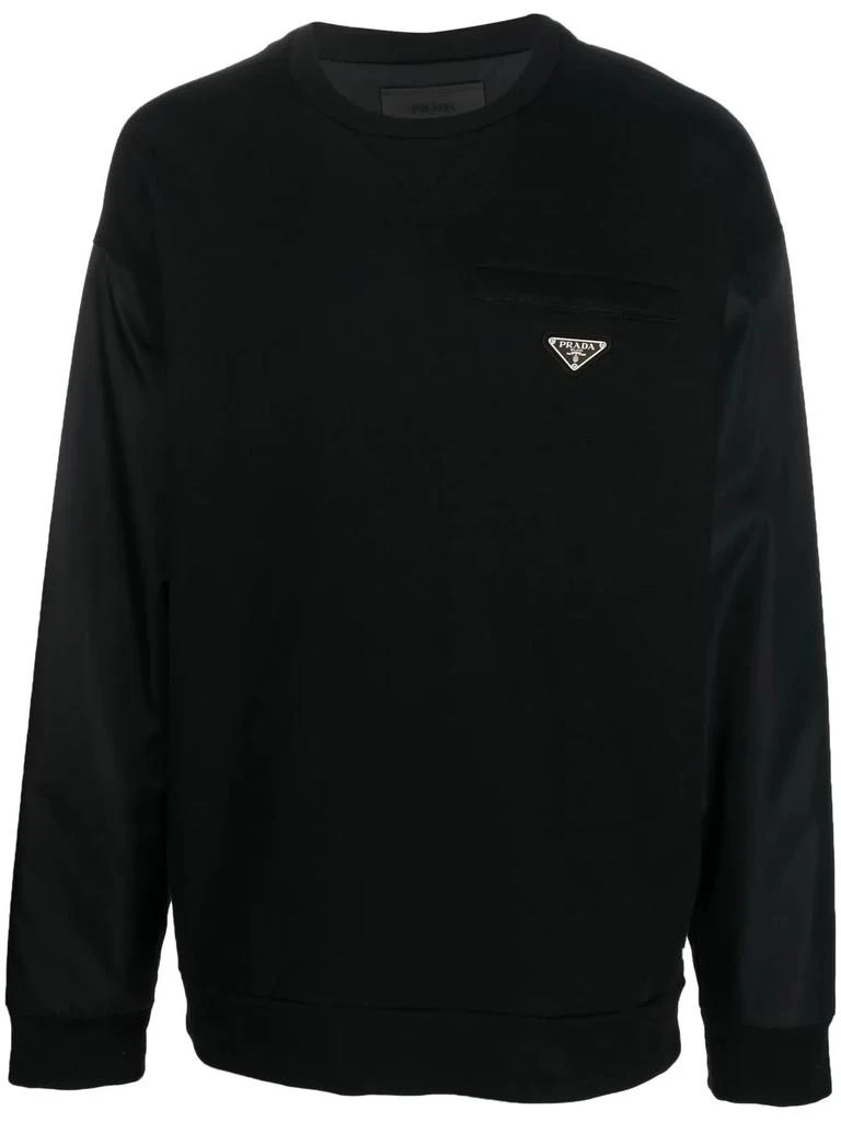 商品Prada|PRADA logo plaque sweatshirt,价格¥6704,第1张图片