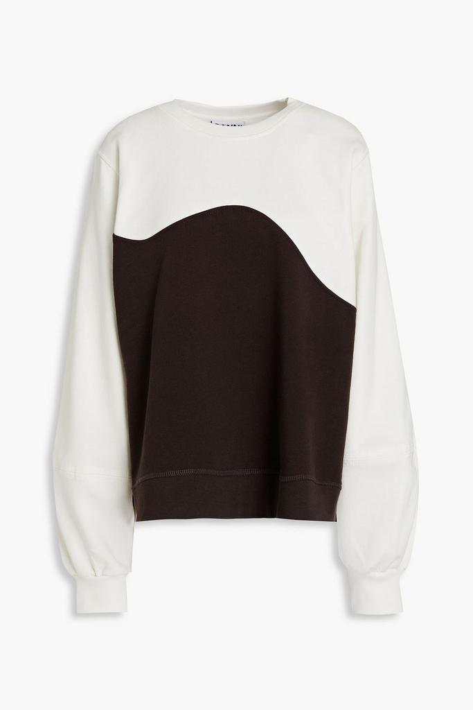 Two-tone organic cotton-jersey sweatshirt商品第3张图片规格展示