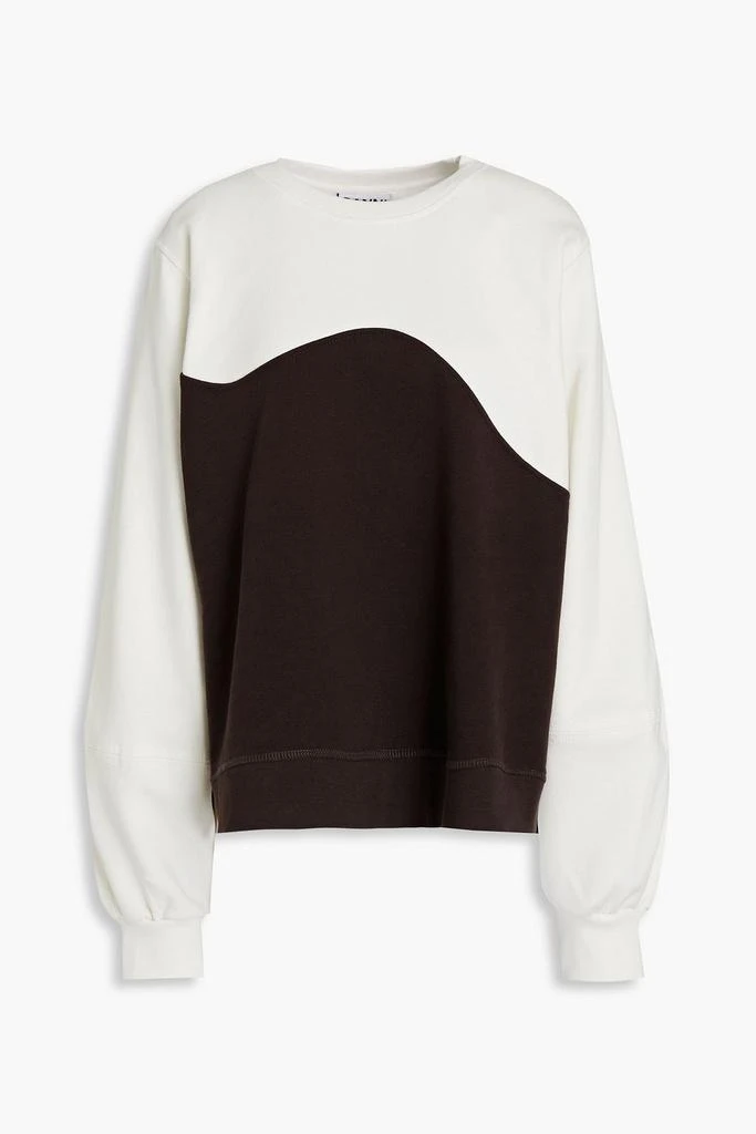 商品Ganni|Two-tone organic cotton-jersey sweatshirt,价格¥653,第3张图片详细描述