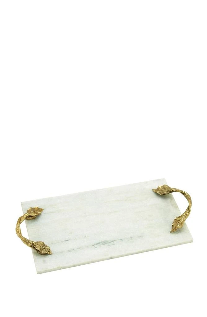 商品WILLOW ROW|White Marble Glam Tray,价格¥395,第1张图片