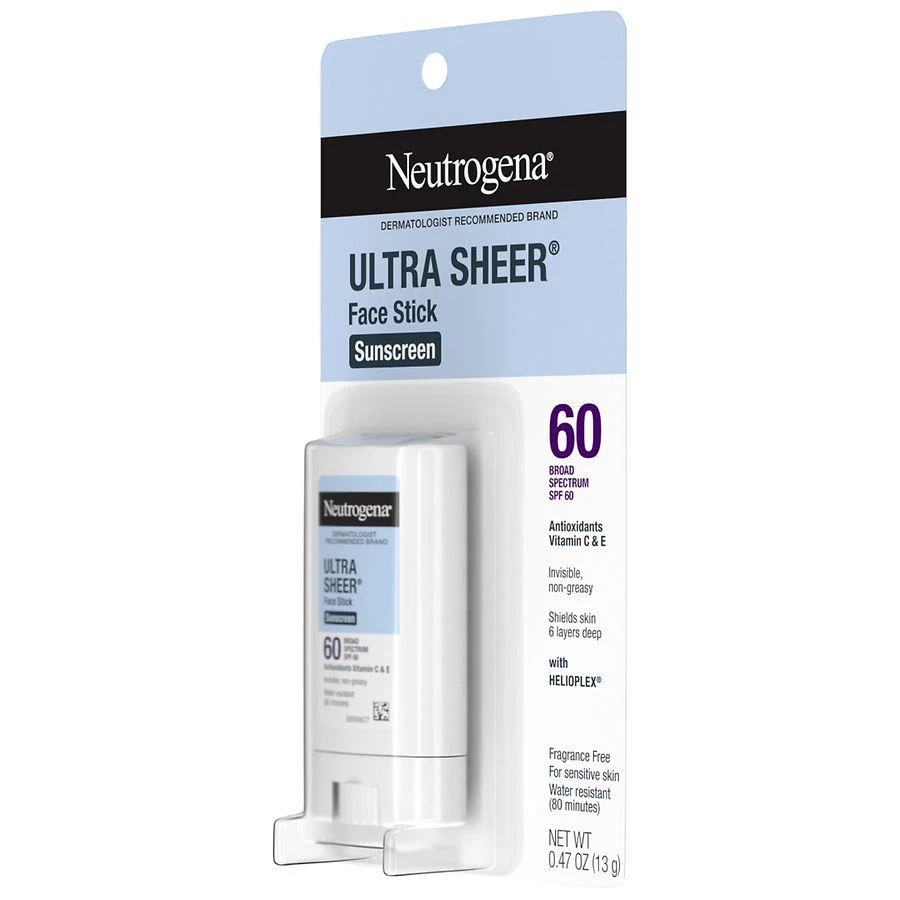 商品Neutrogena|Ultra Sheer SPF 60 Face Sunscreen Stick, Non-Greasy,价格¥104,第5张图片详细描述