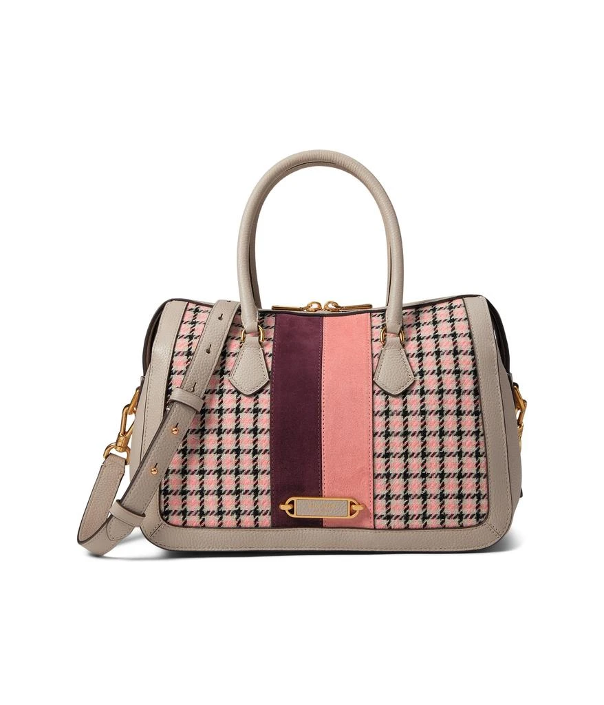商品Kate Spade|Gramercy Racing Stripe Plaid Twill Fabric Medium Satchel,价格¥1612,第1张图片