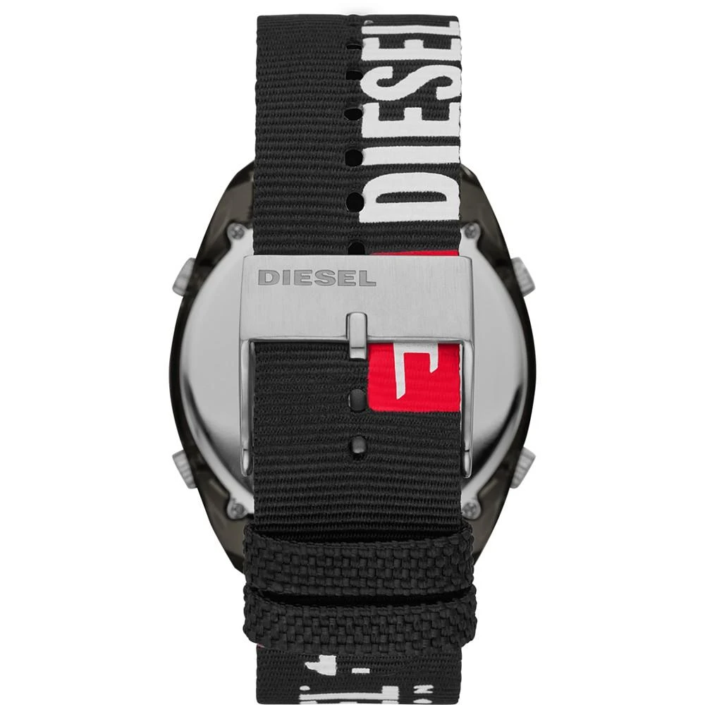 商品Diesel|Men's Digital Crusher Black Nylon Strap Watch 46mm,价格¥968,第3张图片详细描述