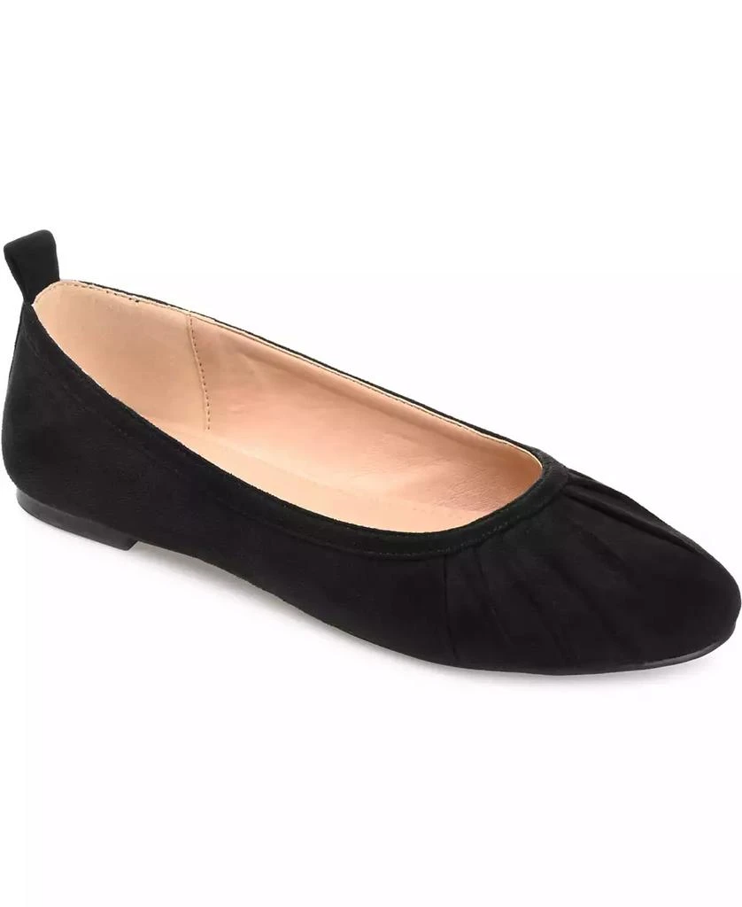 商品Journee Collection|Women's Tannya Ruched Ballet Flats,价格¥186,第1张图片