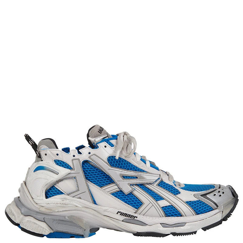 商品Balenciaga|【预售3-7天】巴黎世家  RUNNER系列 女士蓝色网眼和尼龙运动鞋677402W3RB34912,价格¥7647,第1张图片