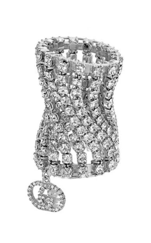 商品Gucci|Long Crystal Interlocking GG Ring,价格¥6403,第1张图片