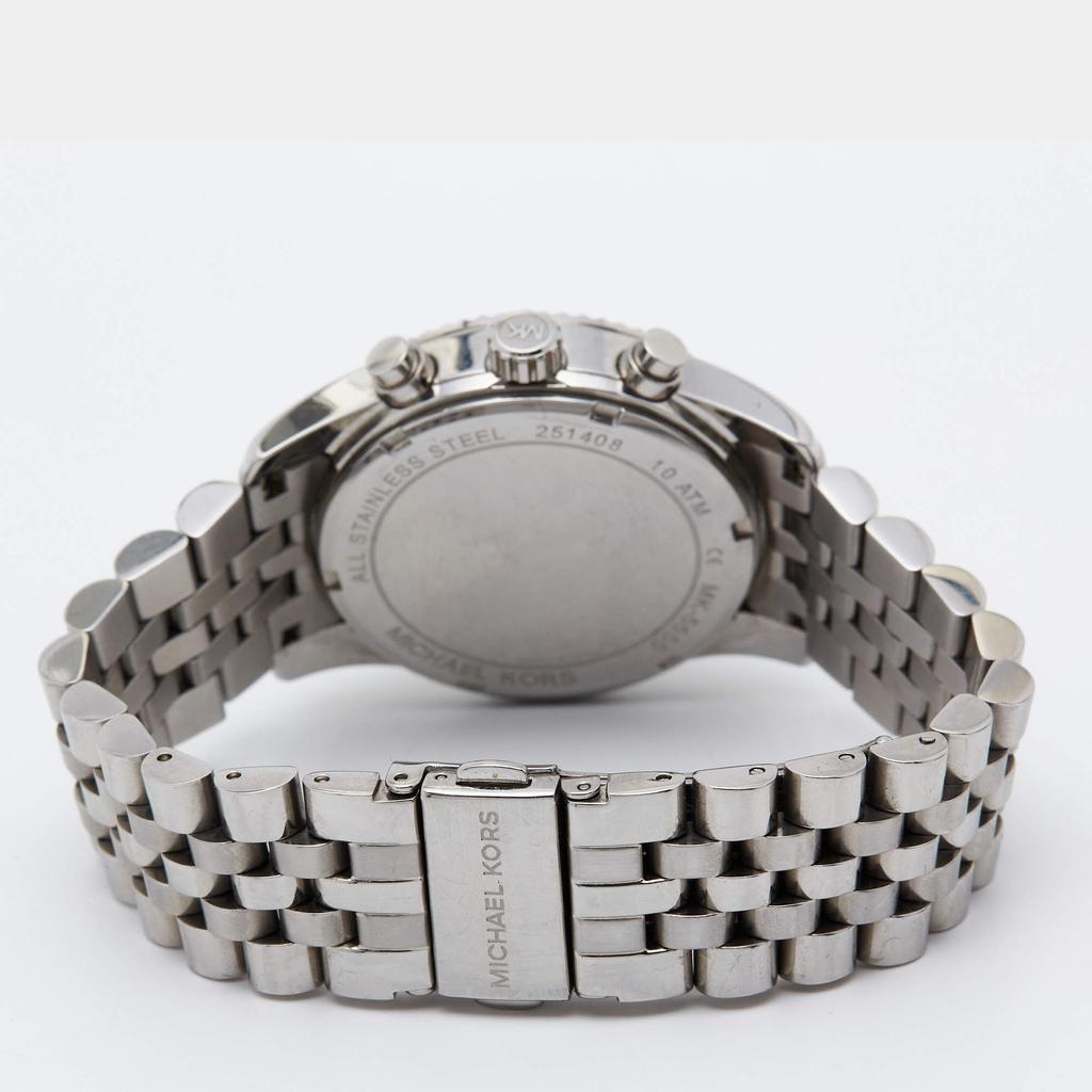 商品[二手商品] Michael Kors|Michael Kors Silver Stainless Steel Lexington MK5555 Women's Wristwatch 38 mm,价格¥1658,第7张图片详细描述