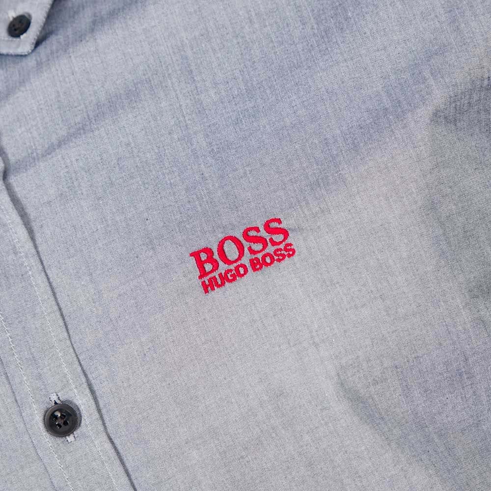 HUGO BOSS 男士蓝灰色棉质长袖衬衫 BIADO-R-50420129-480商品第4张图片规格展示