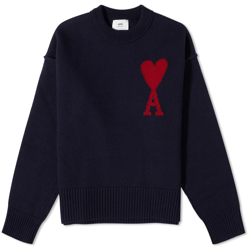 商品AMI|AMI Paris Large A Heart Crew Knit,价格¥2172,第1张图片