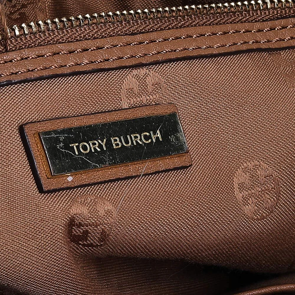 Tory Burch Brown Leather Robinson Double Zip Dome Satchel 商品