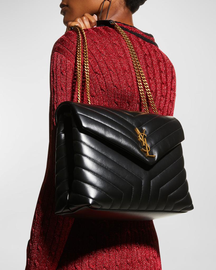【送料&関税込】Saint Laurent Loulou Shoulder Bag Saint Laurent Loulou Medium Shoulder Bag in Quilted Leather