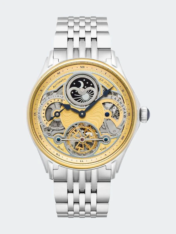 商品Thomas Earnshaw|Nasmyth Sun Moon Dual Time Automatic Watch Yellow Gold 43MM,价格¥3062,第1张图片