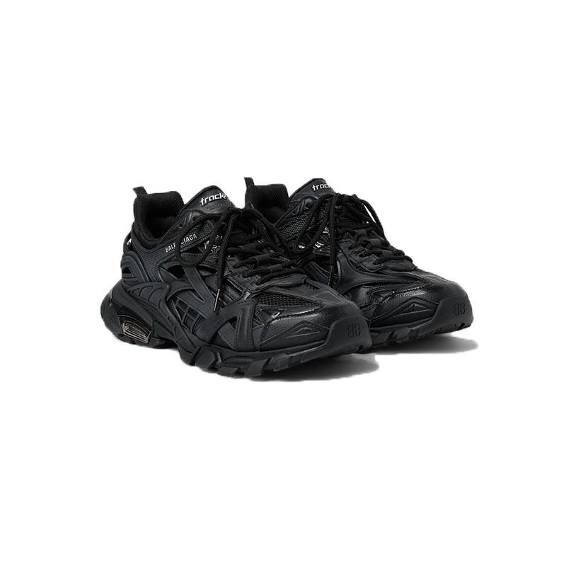 巴黎世家 BALENCIAGA 奢侈品 男士Track.2系列黑色混合材质经典休闲系带运动老爹鞋 568614 W2GN1 1000商品第2张图片规格展示