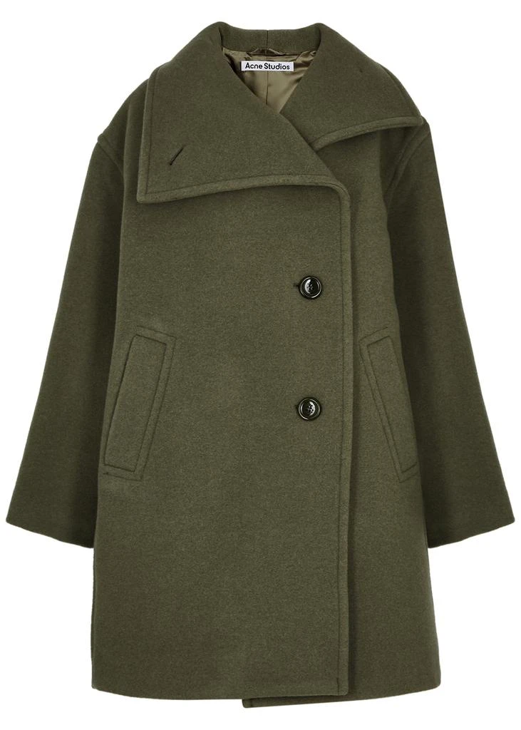 商品Acne Studios|Green wool-blend coat,价格¥8697,第1张图片