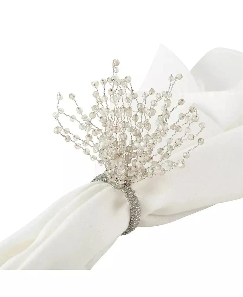 商品Saro Lifestyle|Beaded Spray Design Napkin Ring, Set of 4,价格¥193,第3张图片详细描述