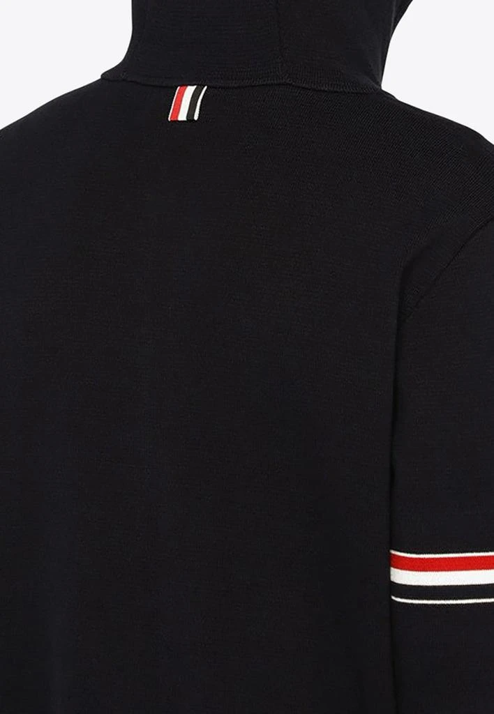 商品Thom Browne|Zip-Up Hooded Sweatshirt with Tricolor Detail,价格¥11906,第4张图片详细描述