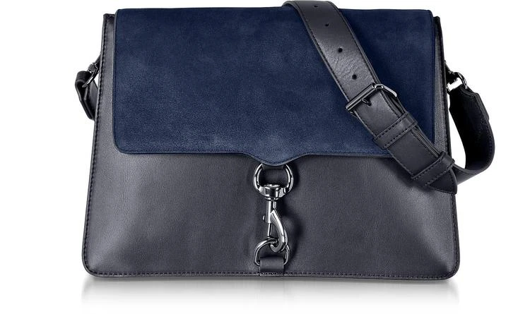 商品Rebecca Minkoff|Rebecca Minkoff M.A.B. Moon 皮革和麂皮大号单肩包,价格¥1695,第1张图片