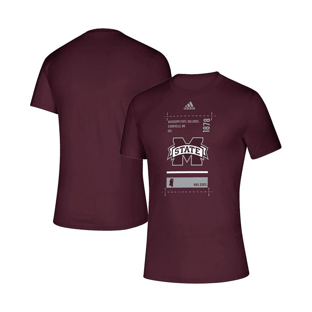 商品Adidas|Men's Maroon Mississippi State Bulldogs Hall Pass AEROREADY Creator T-shirt,价格¥256,第1张图片