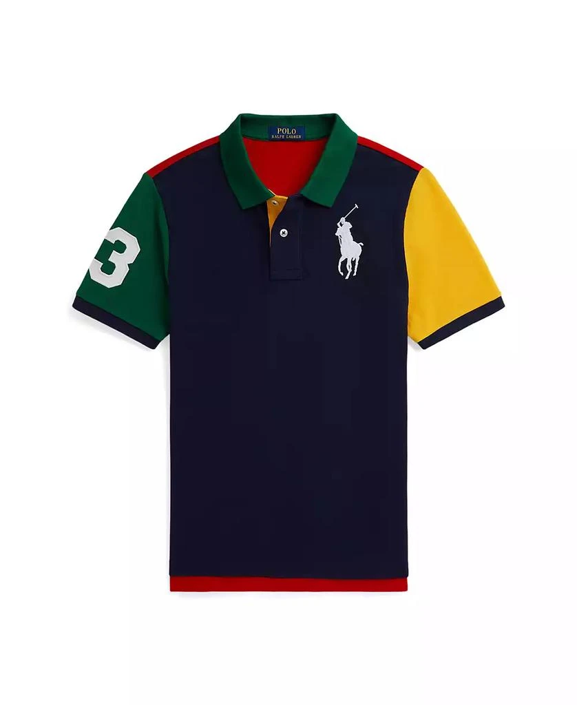 商品Ralph Lauren|Big Boys Big Pony Color Blocked Mesh Polo Shirt,价格¥308,第1张图片