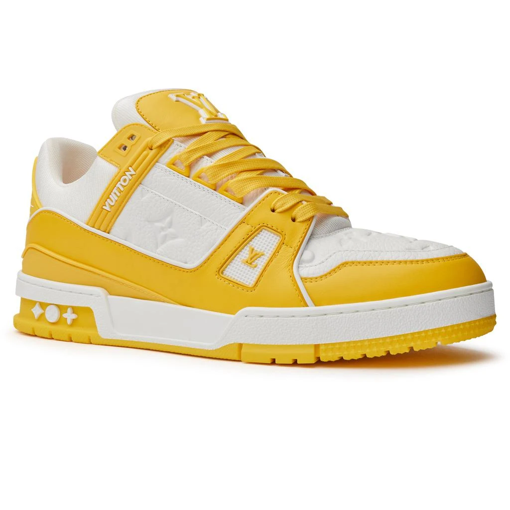 商品Louis Vuitton|Louis Vuitton LV Monogram White Yellow Sneaker,价格¥12961,第2张图片详细描述