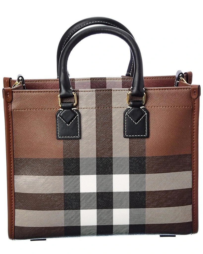 商品Burberry|Burberry Freya Mini Check Canvas & Leather Tote,价格¥11039,第2张图片详细描述