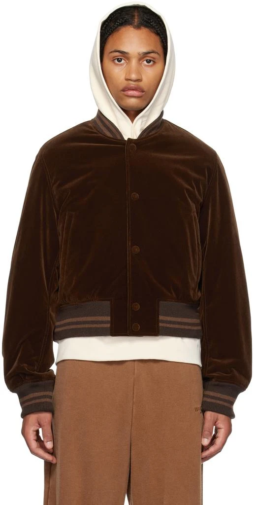 商品We11done|Brown Padded Bomber Jacket,价格¥3658,第1张图片