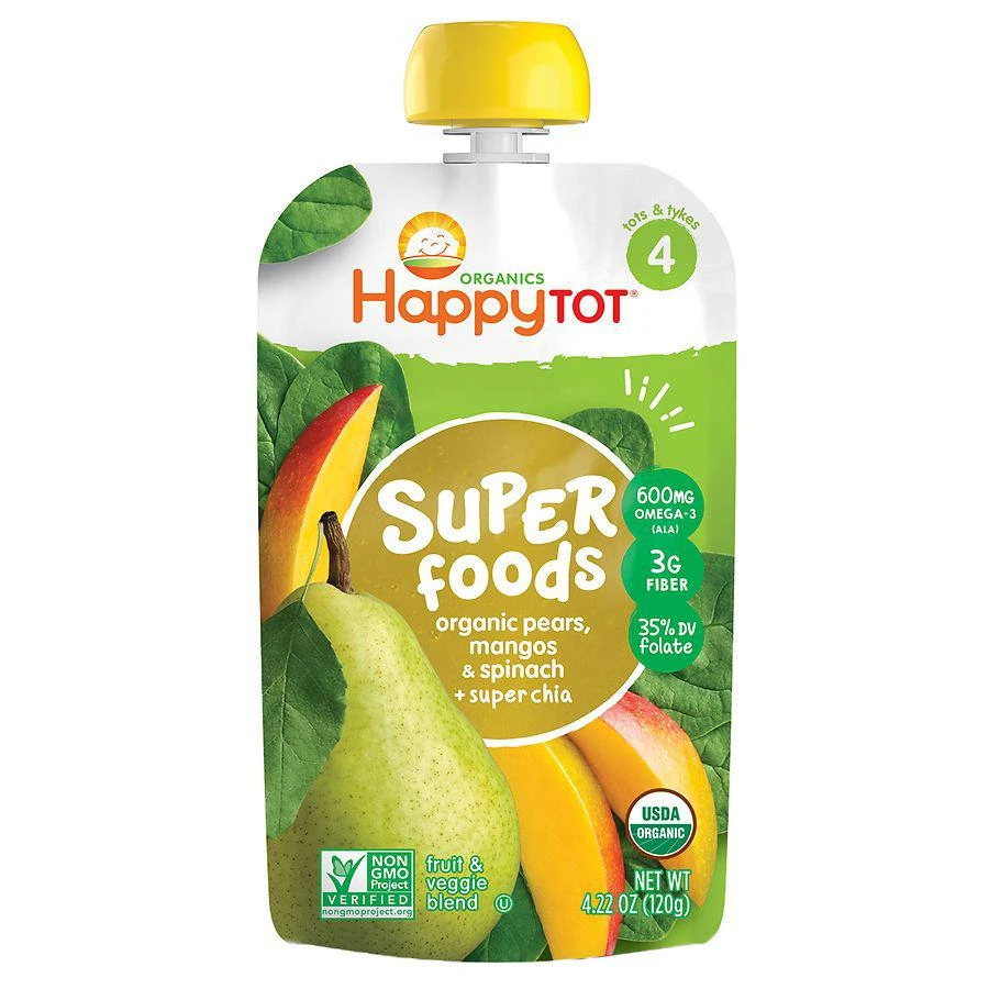 商品Happy Tots|Organic Superfoods Spinach, Mango & Pear,价格¥8,第1张图片