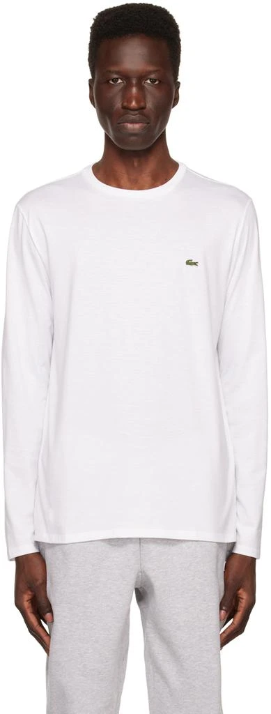 商品Lacoste|White Crewneck Long Sleeve T-Shirt,价格¥278,第1张图片