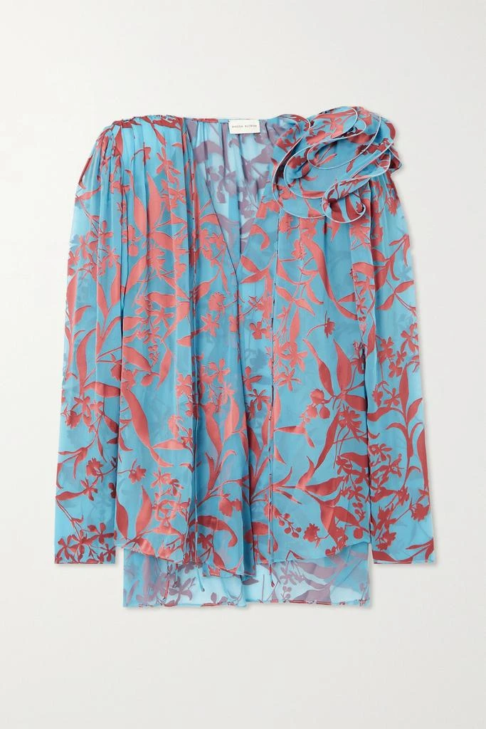 商品Magda Butrym|贴花烧花雪纺绸女衫  - FR36,价格¥7214,第1张图片