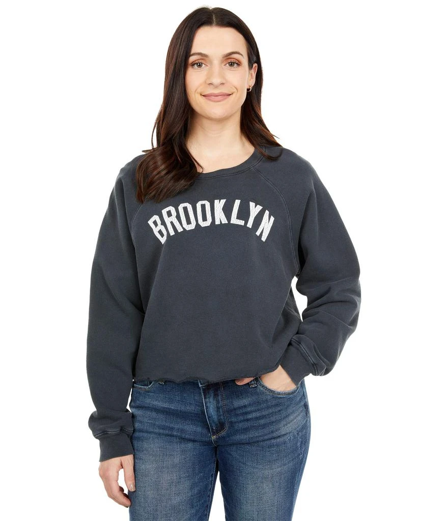 商品The Original Retro Brand|Slightly Cropped Premium Black Label Vintage Brooklyn Sweatshirt,价格¥183,第1张图片