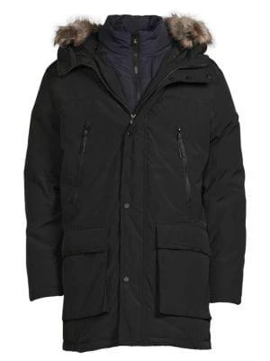 商品Michael Kors|Benson Snorkel Faux Fur Trim Jacket,价格¥375,第3张图片详细描述