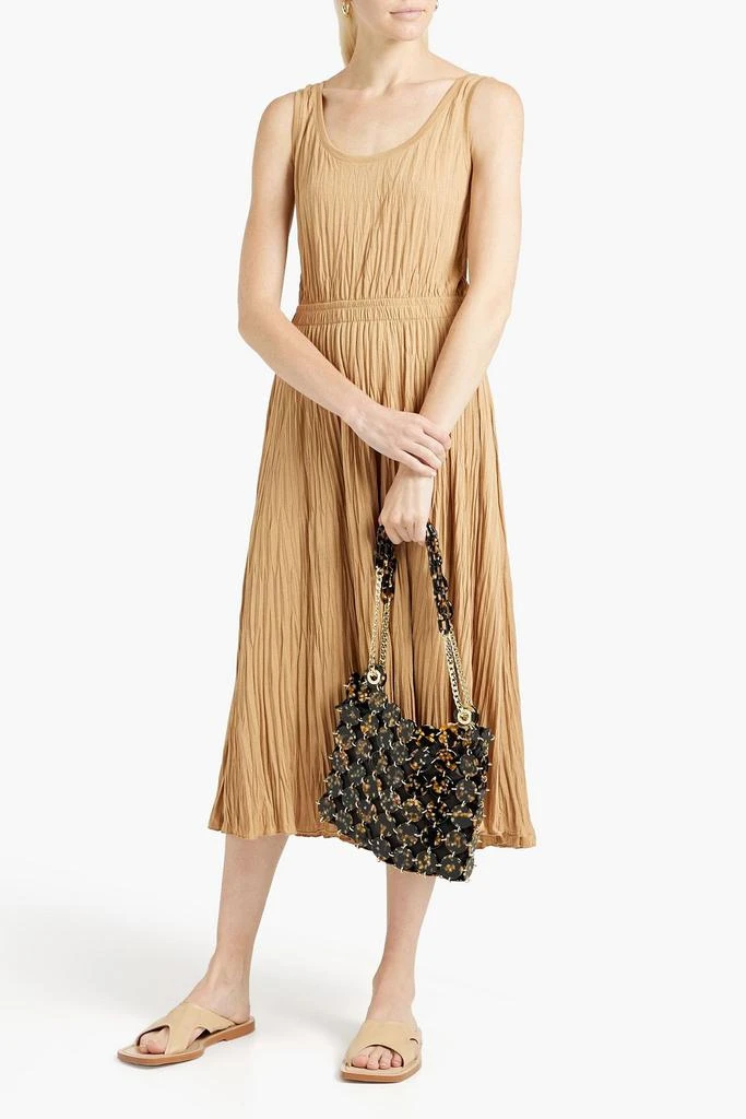 商品Vince|Gathered crinkled-jersey midi dress,价格¥1056,第4张图片详细描述