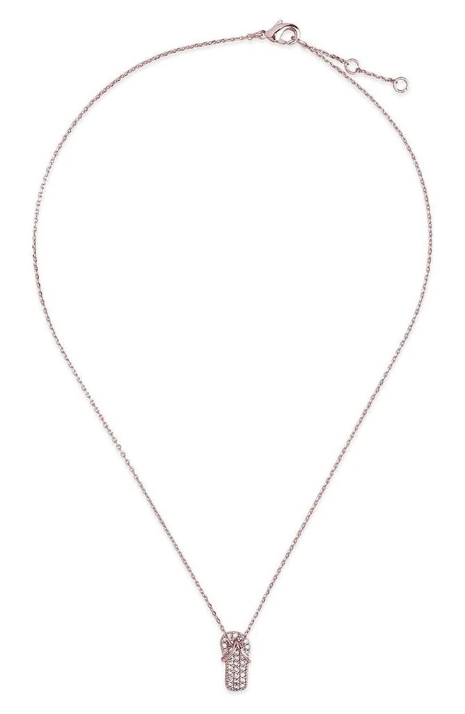 商品Sterling Forever|14K Rose Gold Plated Sterling Silver Pave CZ Pendant Necklace,价格¥276,第2张图片详细描述