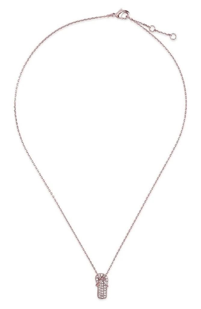 商品Sterling Forever|14K Rose Gold Plated Sterling Silver Pave CZ Pendant Necklace,价格¥278,第2张图片详细描述