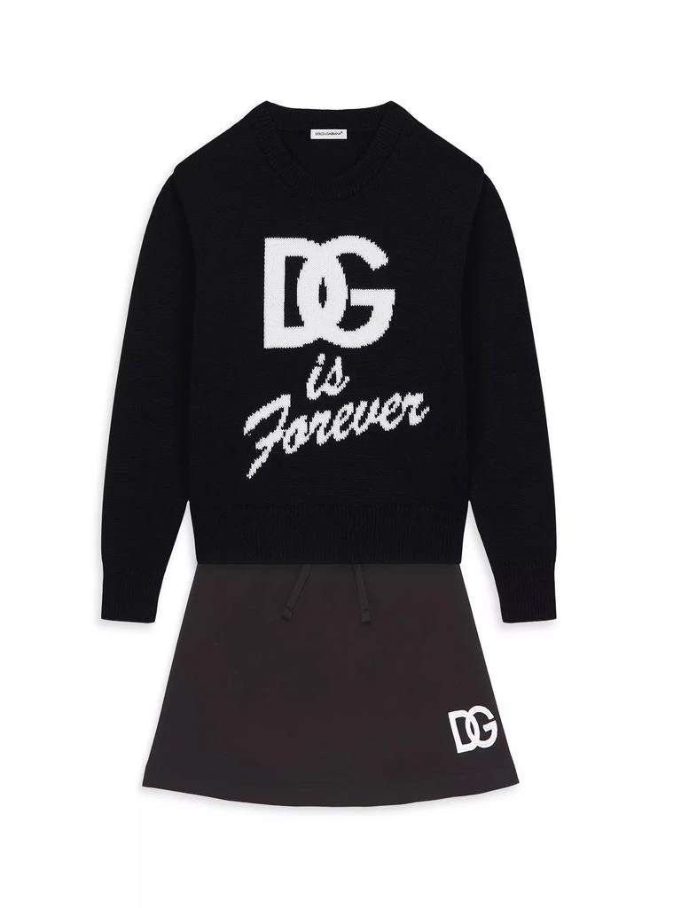 商品Dolce & Gabbana|Little Girl's & Girl's Forever Wool Crewneck Sweater,价格¥4836,第2张图片详细描述