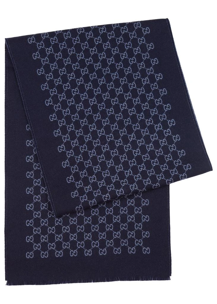 商品Gucci|Sogi GG-jacquard wool scarf,价格¥3123,第1张图片