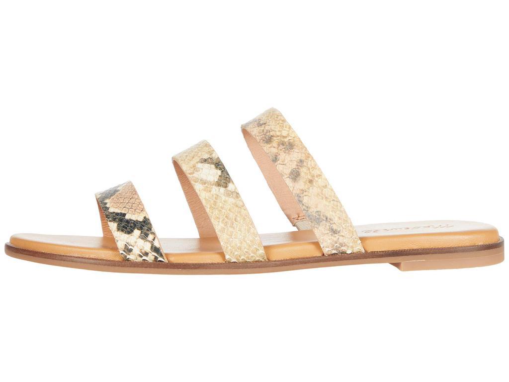 商品Madewell|Ilana 3 Strap Slide Sandal in Snake Embossed Leather,价格¥309,第6张图片详细描述