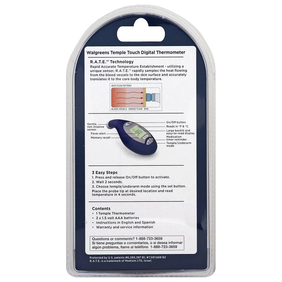 商品Walgreens|Non-Invasive Temple Touch Digital Thermometer,价格¥299,第2张图片详细描述