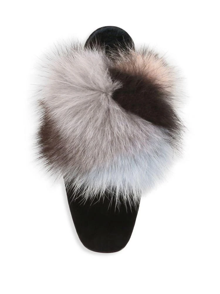 商品Stuart Weitzman|Furgetit Fox Fur & Suede Mules,价格¥2324,第4张图片详细描述