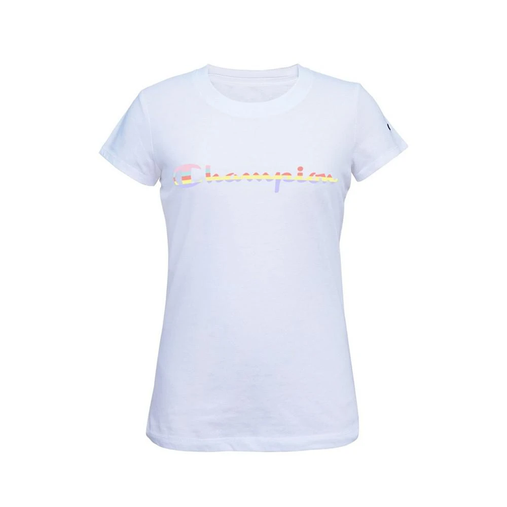 商品CHAMPION|Little Girls Rainbow Script T-shirt,价格¥42,第1张图片