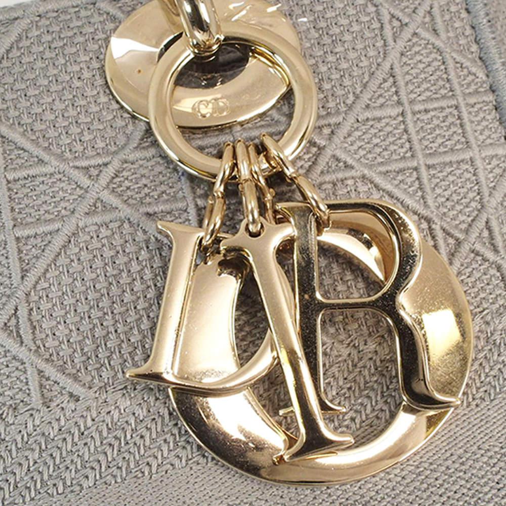 Dior Grey Lady D-Lite Canvas Satchel商品第8张图片规格展示