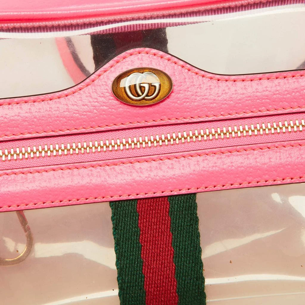 商品[二手商品] Gucci|Gucci Neon Pink Leather and PVC Mini Ophidia Crossbody Bag,价格¥5174,第5张图片详细描述