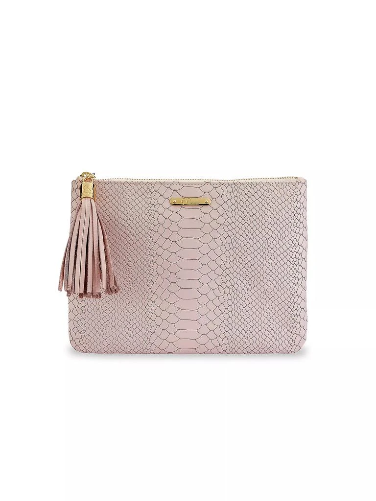 商品GiGi New York|All-In-One Python-Embossed Leather Clutch,价格¥2419,第1张图片