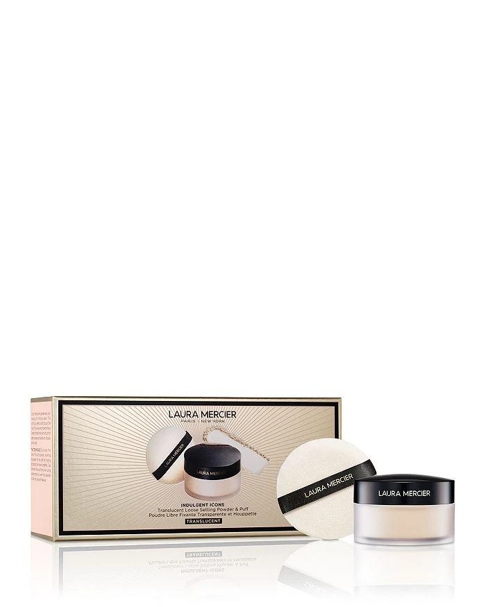 商品Laura Mercier|Indulgent Icons Translucent Loose Setting Powder & Puff Set ($51 value),价格¥316,第2张图片详细描述