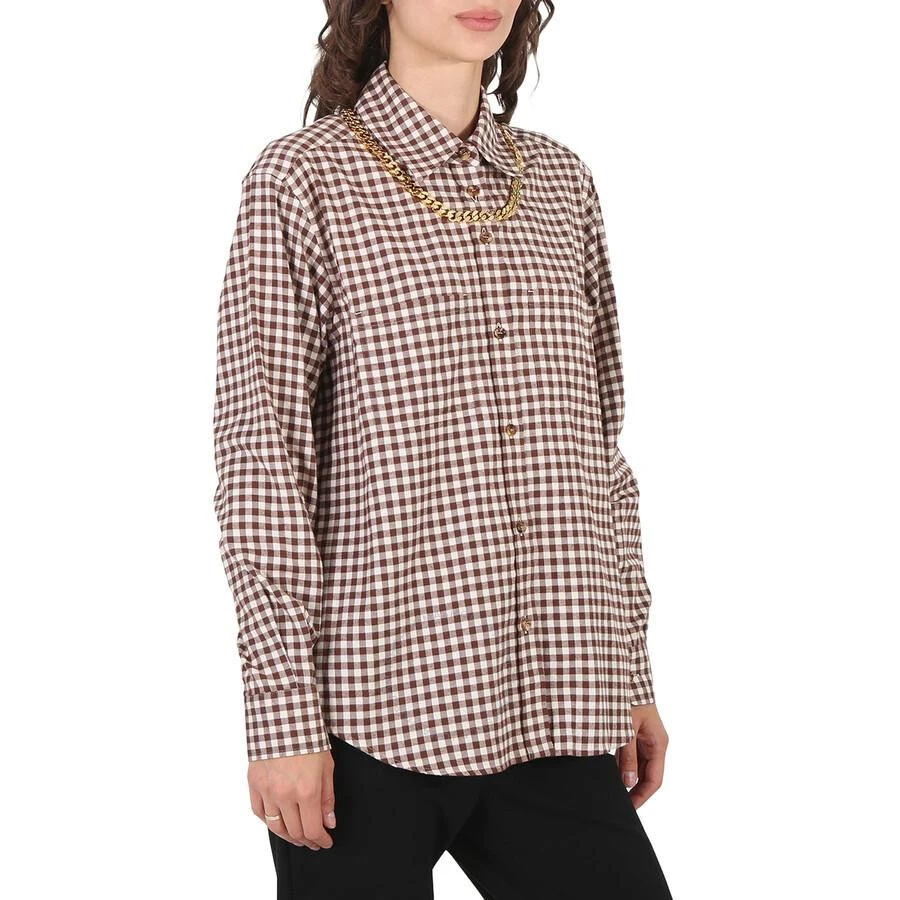 商品Burberry|Gingham Cotton Check Chain Detail Shirt,价格¥969,第3张图片详细描述